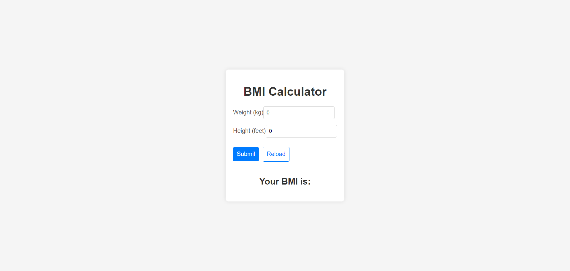 BMI Calculator